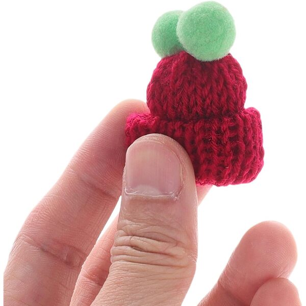 VICASKY Mini Bonnet di Natale Rosso - 50 Pezzi Accessori Decorativi Creativi
