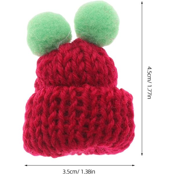 VICASKY Mini Bonnet di Natale Rosso - 50 Pezzi Accessori Decorativi Creativi
