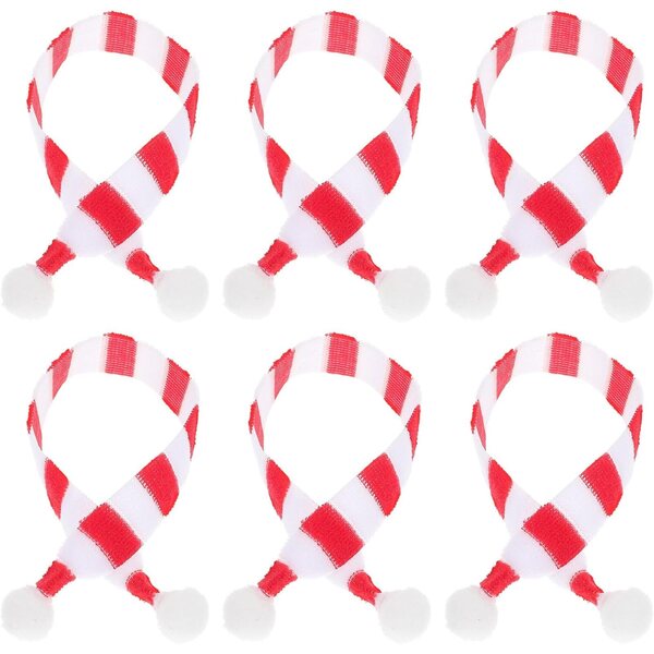 Gatuida 20 Mini Sciarpe in Tessuto per Bambole e Decorazioni Natalizie 22x1,2 cm