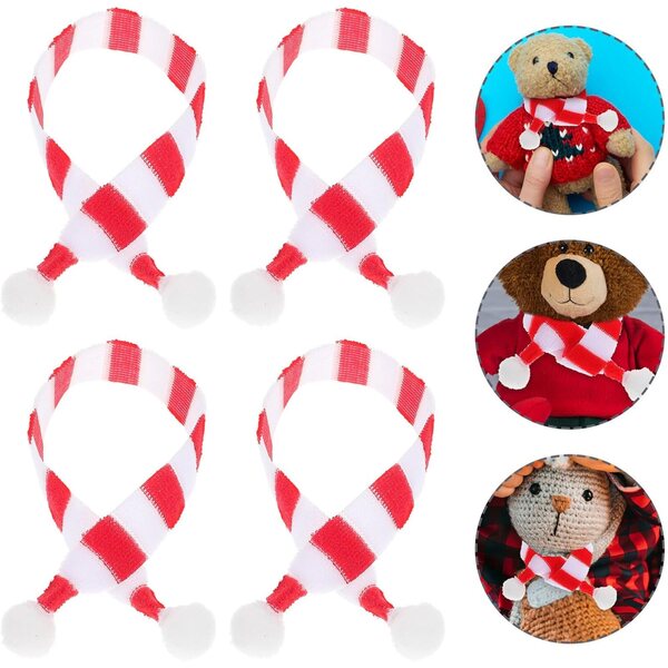 Gatuida 20 Mini Sciarpe in Tessuto per Bambole e Decorazioni Natalizie 22x1,2 cm