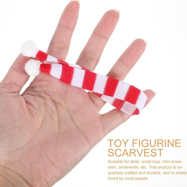 Gatuida 20 Mini Sciarpe in Tessuto per Bambole e Decorazioni Natalizie 22x1,2 cm