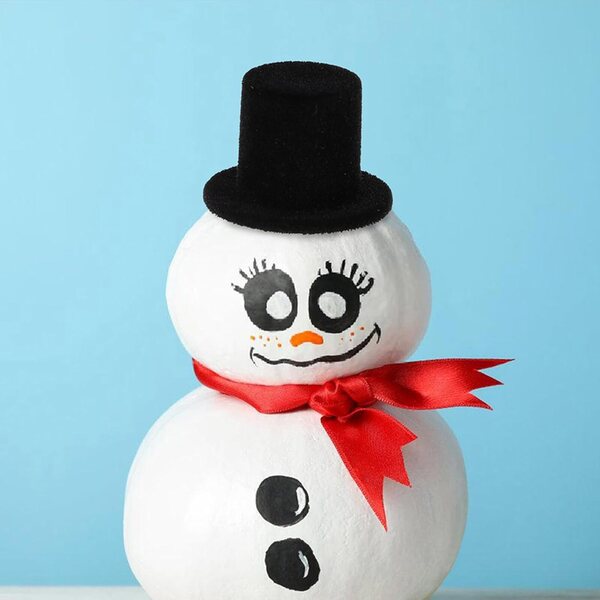 Gatuida 40 mini cappelli a cilindro decorativi neri fai da te con pupazzo di neve