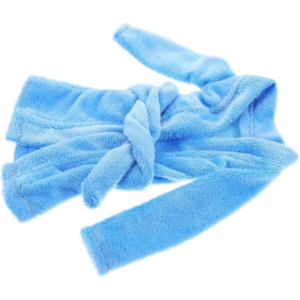 Peignoir Mini Blu per bambole in Tessuto Morbido, Accessorio Versatile e Leggero
