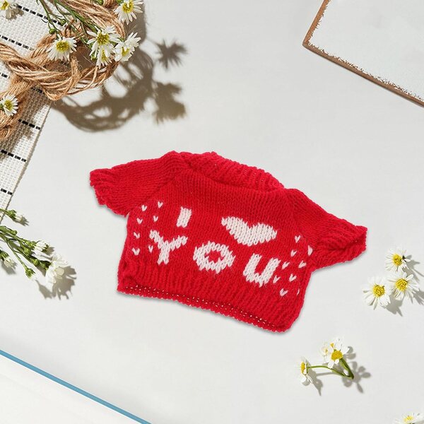 Pull Rosso per Orso di Peluche 30 cm - Morbido, Creativo e Intercambiabile