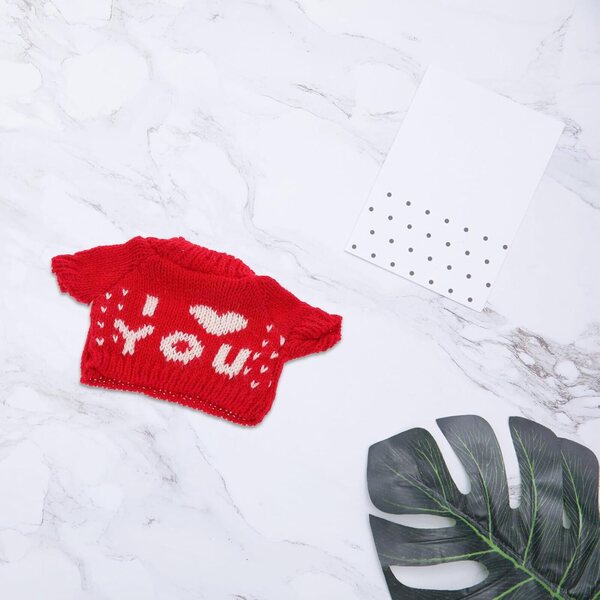 Pull Rosso per Orso di Peluche 30 cm - Morbido, Creativo e Intercambiabile