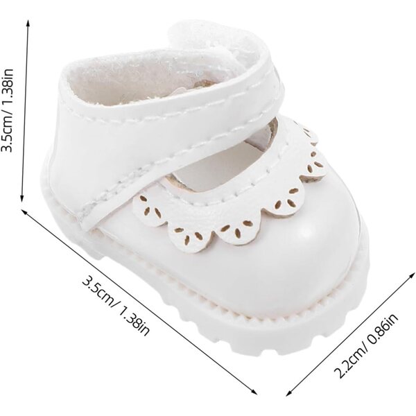 Weiße Schuhe für 17 cm große Gatuida-Puppen – Mini-Schuhe, Komfort und moderner Stil