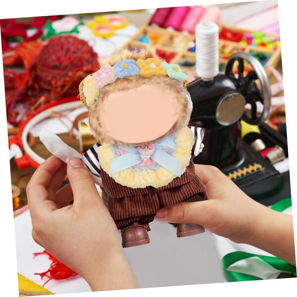 Gatuida-Puppenzubehörset: Blumenbandeau und weiches Baumwolllätzchen