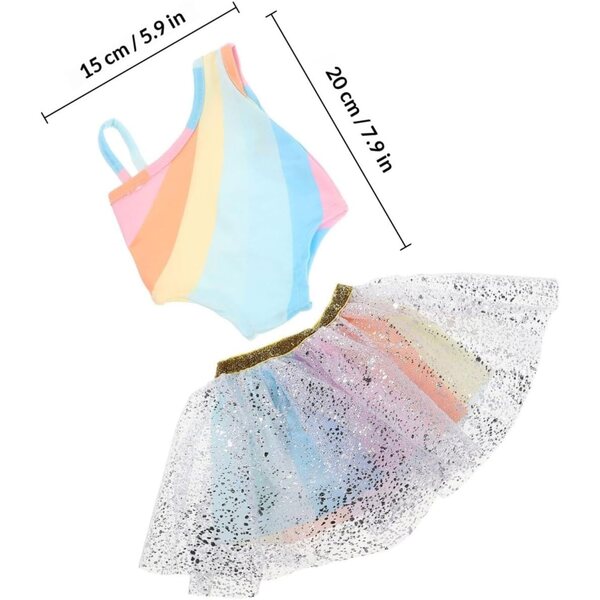 Gatuida Tutu Pastello per Bambole 18" - Costume di Balletto Morbido e Resistente