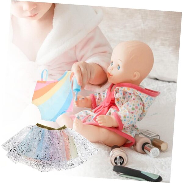 Gatuida Tutu Pastello per Bambole 18" - Costume di Balletto Morbido e Resistente