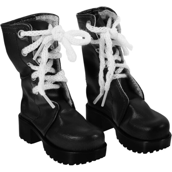 Gatuida Mini Scarpe per Bambole in PU Resistenti Antiscivolo Nero 9,8x8x3,3 cm