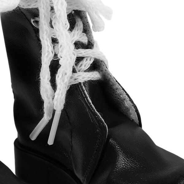 Gatuida Mini Scarpe per Bambole in PU Resistenti Antiscivolo Nero 9,8x8x3,3 cm