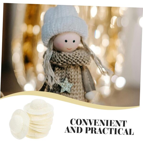 Gatuida Mini Chapeaux Tissés für Puppen – 12 Stück Beige, kreatives Zubehör