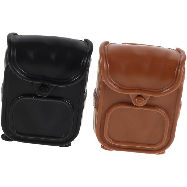 Set mit 2 Mini-Sacs a Dos für Puppen mit verstellbarer Stange – Puppenhaus-Zubehör