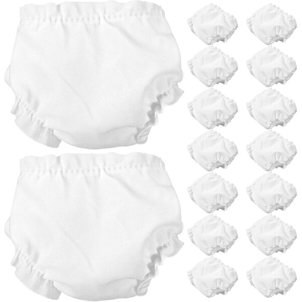 Gatuida Set 20 Pezzi Pannolini e Intimo per bambole Reborn Bianco in Tessuto Morbido