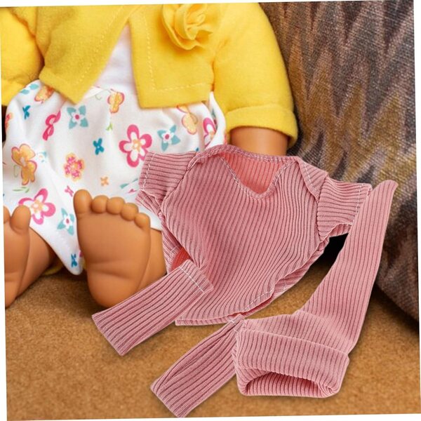 Gatuida Realistisches Kleidungsset für 18 cm große Puppen mit Schuhen und rosa Hut