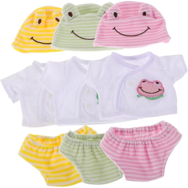 Holibanna Abbigliamento per Bambole 30 cm - 3 Camicie, 3 Pantaloni, 3 Cappelli Colorati