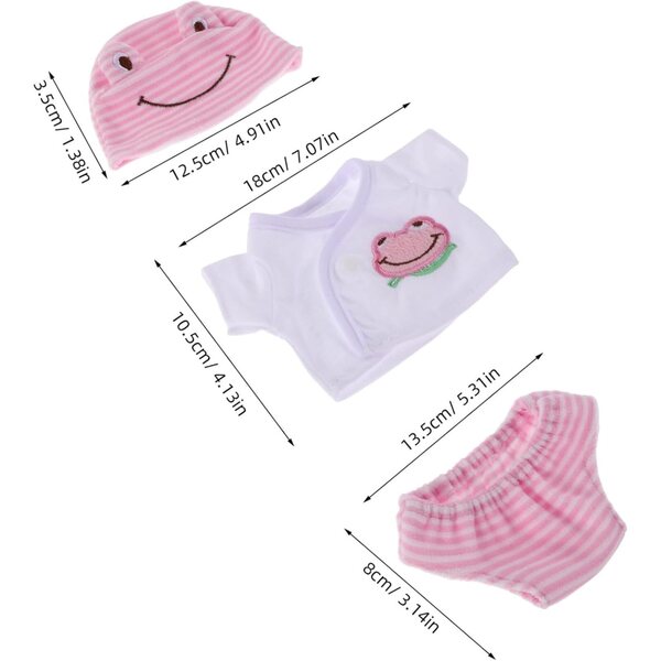 Holibanna Abbigliamento per Bambole 30 cm - 3 Camicie, 3 Pantaloni, 3 Cappelli Colorati