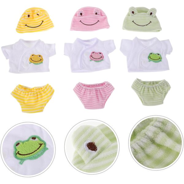 Holibanna Abbigliamento per Bambole 30 cm - 3 Camicie, 3 Pantaloni, 3 Cappelli Colorati