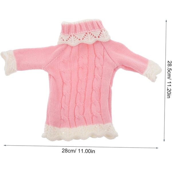 Gatuida Winterkleidungsset für 60 cm große Puppen mit Pullover, Mütze und Schuhen