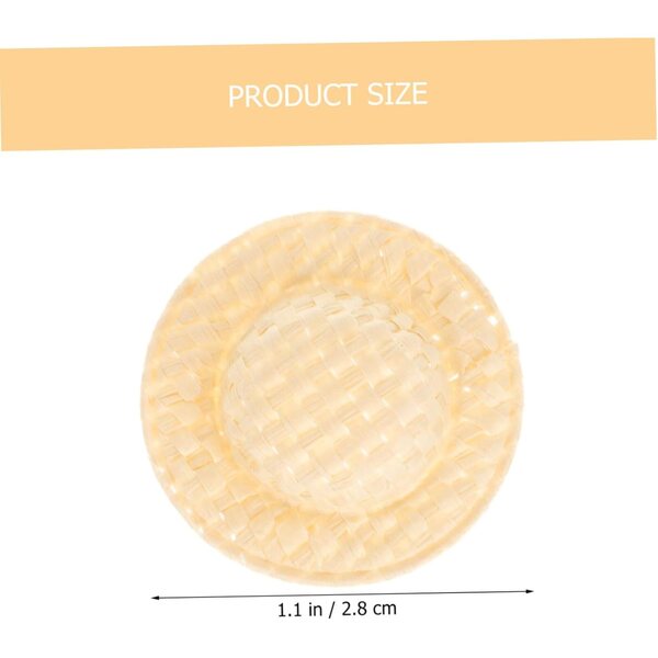Set mit 20 Mini-Hüten aus gewebtem Papier, 5 cm, für Puppen und kreative Dekorationen