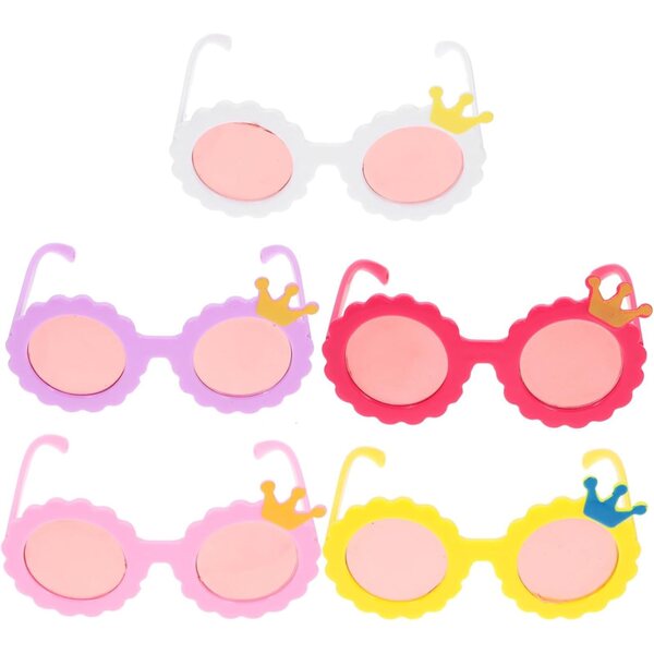 Gatuida 5 Paia di Occhiali da Sole Miniature in Plastica per Bambole e DIY