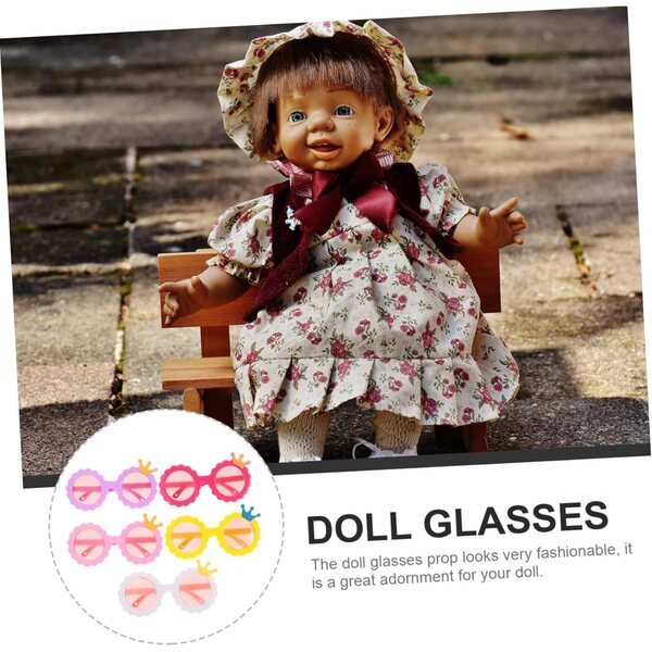 Gatuida 5 Paia di Occhiali da Sole Miniature in Plastica per Bambole e DIY