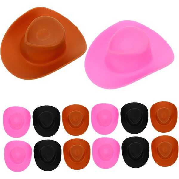 Gatuida 30 Mini Cappelli Cowboy Colorati per Pupazzi e Decorazioni Artigianali