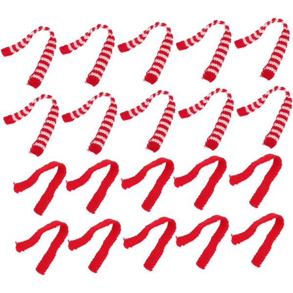VICASKY 20 rote Mini-Schals für Puppen und Spielzeug, flexible Deko-Accessoires