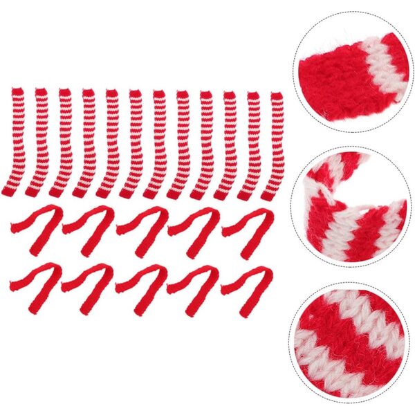 VICASKY 20 rote Mini-Schals für Puppen und Spielzeug, flexible Deko-Accessoires