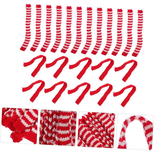 VICASKY 20 rote Mini-Schals für Puppen und Spielzeug, flexible Deko-Accessoires