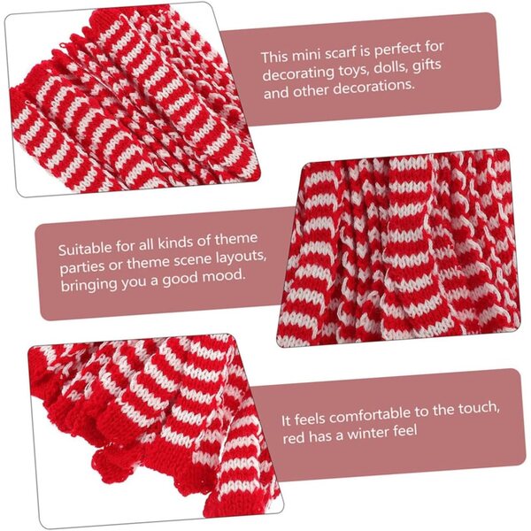 VICASKY 20 rote Mini-Schals für Puppen und Spielzeug, flexible Deko-Accessoires
