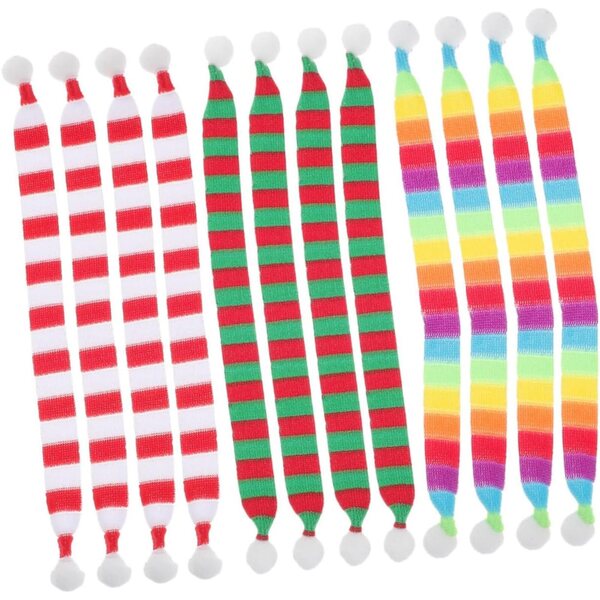 VICASKY 12 bunte Mini-Deko-Schals für Puppen und Weihnachtsschmuck