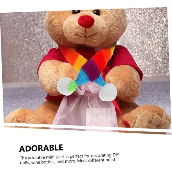 VICASKY 12 bunte Mini-Deko-Schals für Puppen und Weihnachtsschmuck