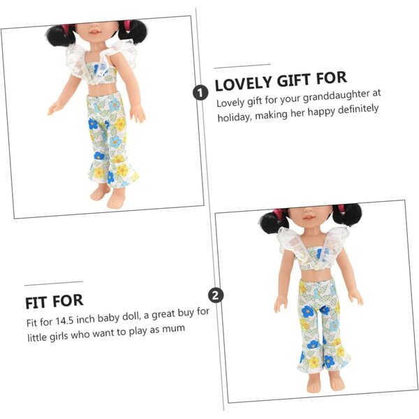 Gatuida-Kleidung für 14,5-Zoll-Puppen aus Stoff, komplettes Party-Set
