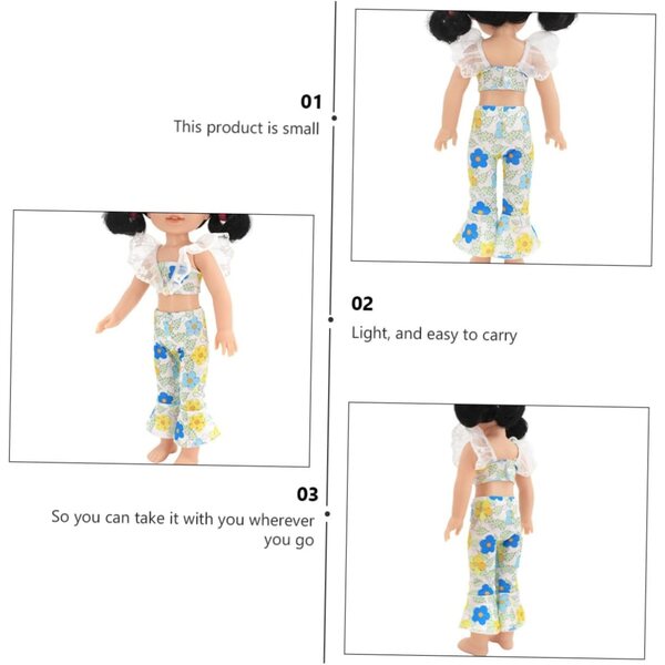 Gatuida-Kleidung für 14,5-Zoll-Puppen aus Stoff, komplettes Party-Set