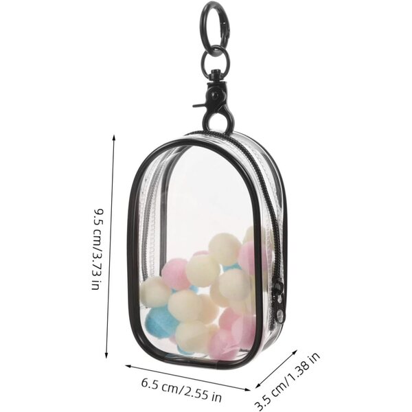 VICASKY Sac Trasparente con Cerniera per Figurine e Bambole, Compatto e Portatile