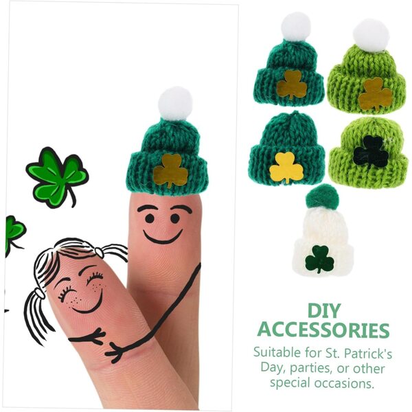 Gatuida 25 mini cappelli di lana colorati per la decorazione fai da te del giorno di San Patrizio