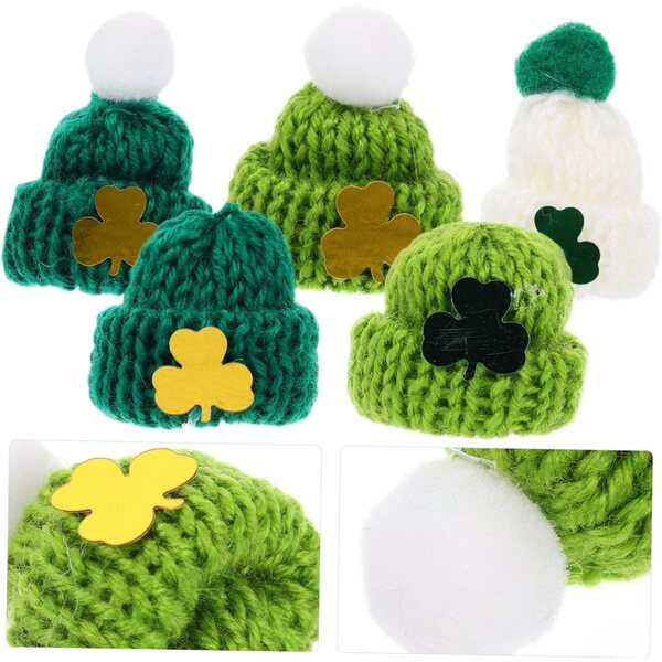 Gatuida 25 mini cappelli di lana colorati per la decorazione fai da te del giorno di San Patrizio