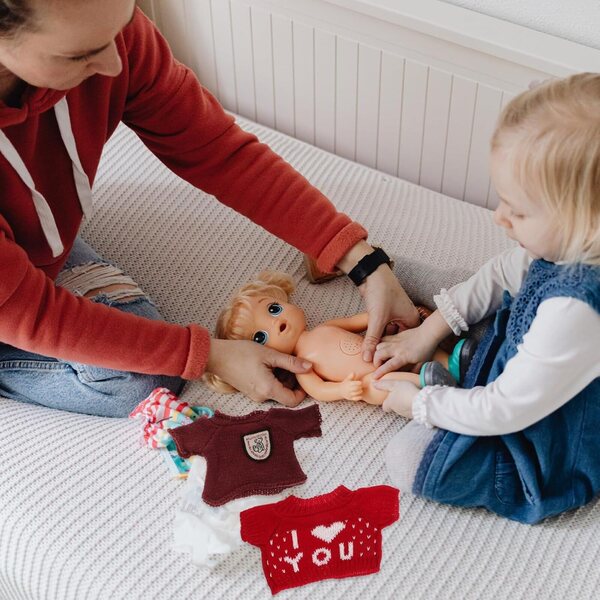 Gatuida Set 5 Abiti in Filato per Orsetti 16,5x10,5 cm Accessori Bambole Peluche