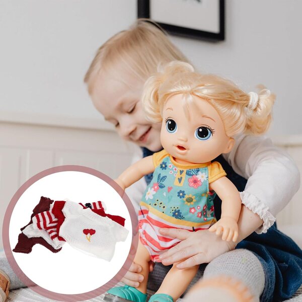 Gatuida Set 5 Abiti in Filato per Orsetti 16,5x10,5 cm Accessori Bambole Peluche