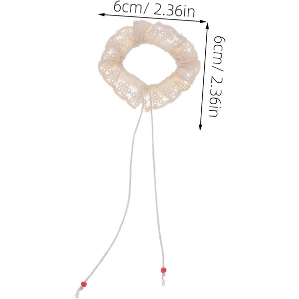 SEWACC 4 Collari in Pizzo Miniature Vintage per bamboles, Accessori Eleganti 6x6 cm