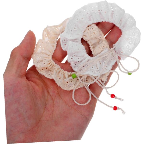 SEWACC 4 Collari in Pizzo Miniature Vintage per bamboles, Accessori Eleganti 6x6 cm