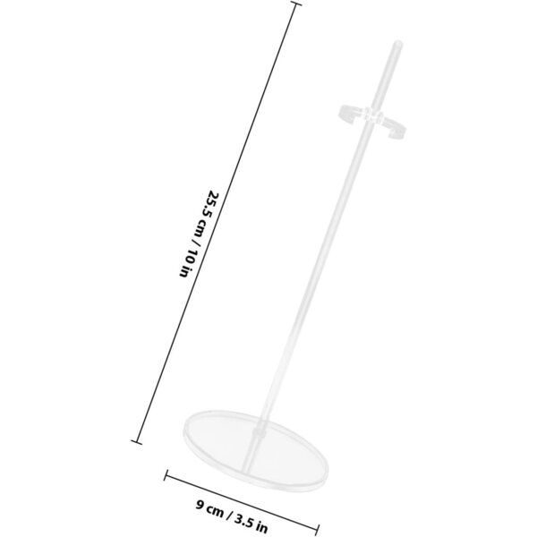 Gatuida verstellbare transparente Halterung für Puppen und Figuren 30 cm, 4-teiliges Set