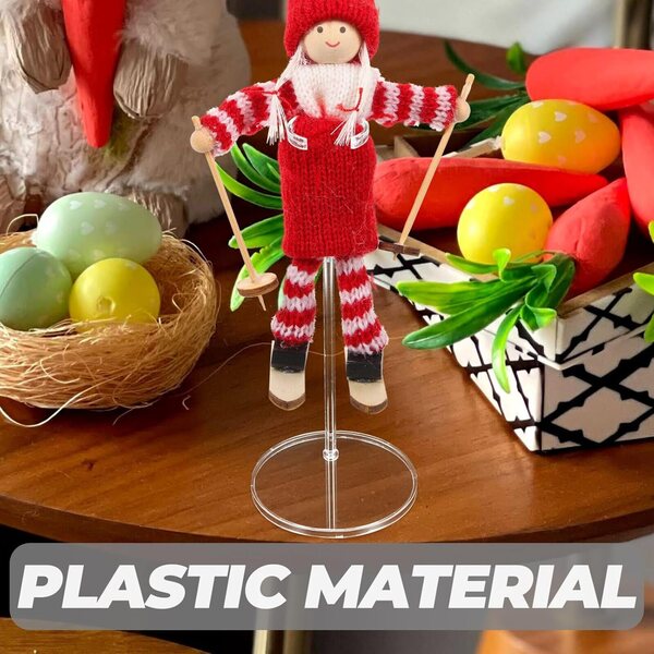Gatuida verstellbare transparente Halterung für Puppen und Figuren 30 cm, 4-teiliges Set