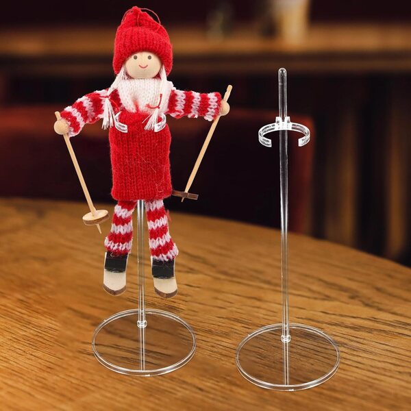 Gatuida verstellbare transparente Halterung für Puppen und Figuren 30 cm, 4-teiliges Set