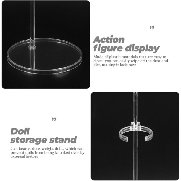 Gatuida verstellbare transparente Halterung für Puppen und Figuren 30 cm, 4-teiliges Set