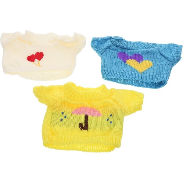 Set 3 Mini Costumi per Orsi di Peluche - Abbigliamento Intercambiabile Gatuida Morbido e Colorato