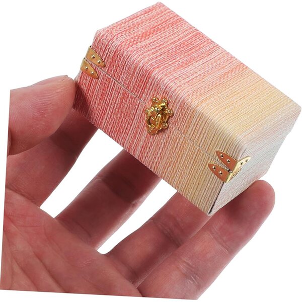 Valigia Miniatura Vintage in Legno e Pelle per Casa delle Bambole | Garneck