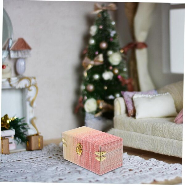 Valigia Miniatura Vintage in Legno e Pelle per Casa delle Bambole | Garneck