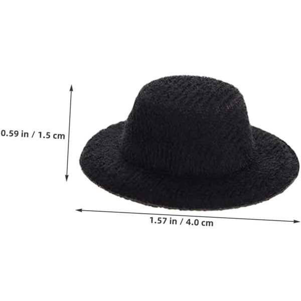 VICASKY 40 mini cappelli a cilindro neri per decorazioni, artigianato e accessori DIY